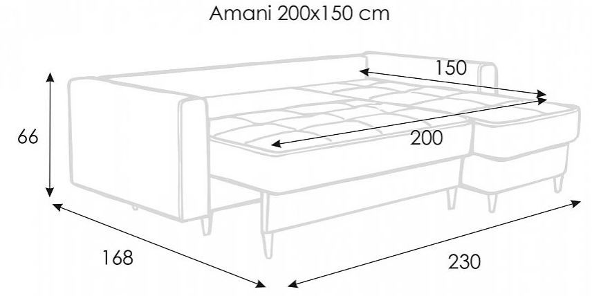 Sofá de canto Amani