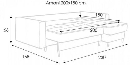 Sofá de canto Amani